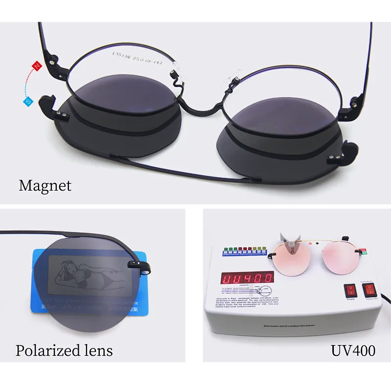 wholesale ready stock eyewear optical metal frame clip on glasses for men