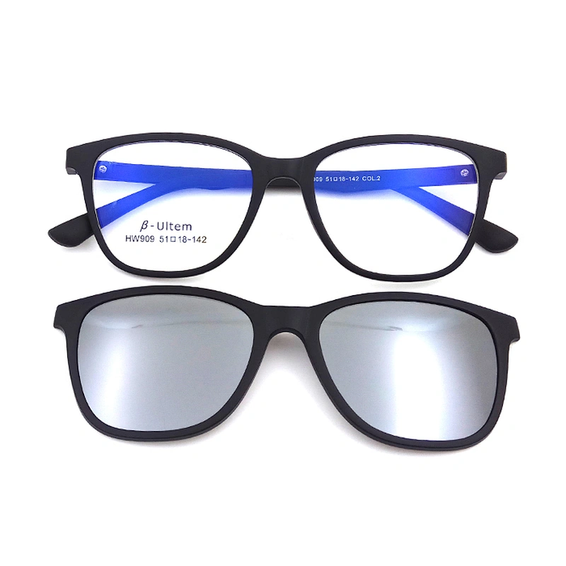 High Quality hot sale magnetic optical ultem Spectacle Frame clip on sunglasses