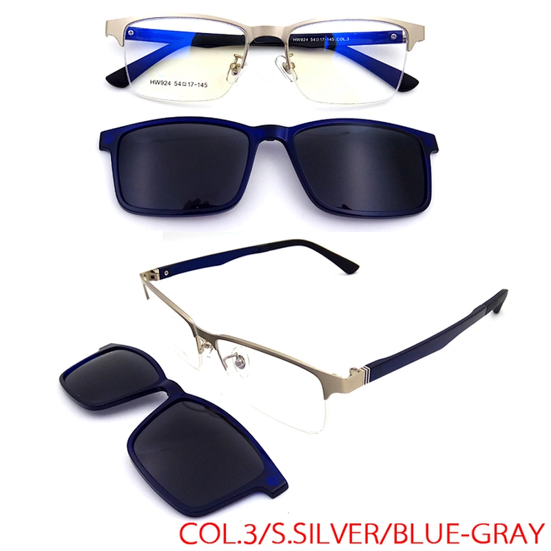 new model hot sale mens women magnet clip on eyewear frames glasses