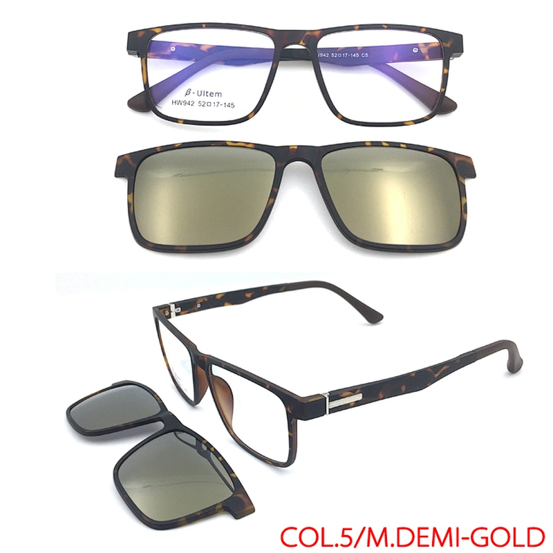 new design UTLEM clip on sunglasses magnet clip on optical frame
