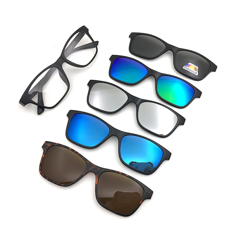 nice design megnetic optical frame with TAC lens ready stock clip on eyewear