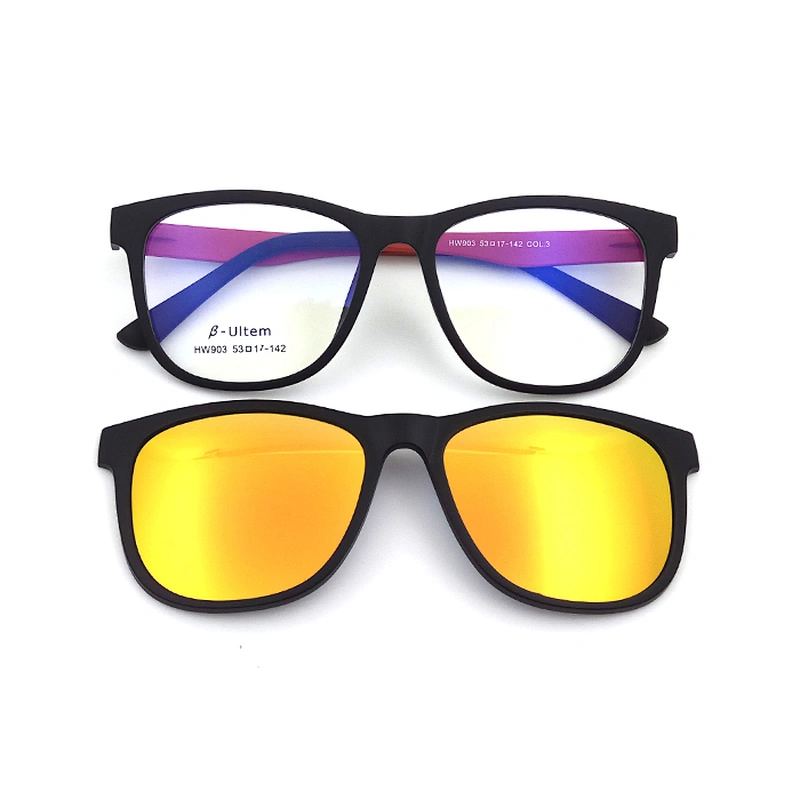 new design ultem clip on optical glasses with polarized for night driver