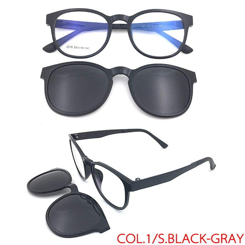 high quality ready clip on eyeglasses magnetic clip-on glasses frame