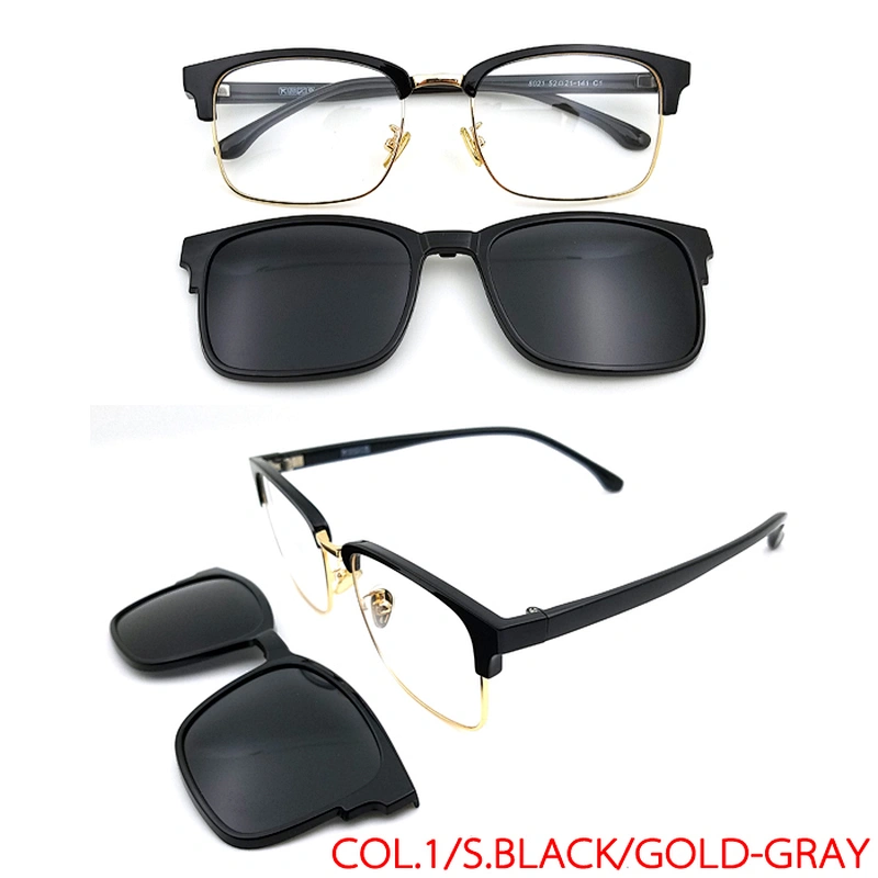 new design ultem optical clip on with stainless steel frame magnetic glasses