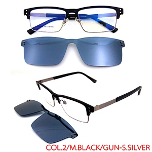 italy design metal glasses polarized clip on optical sunglasses with tac