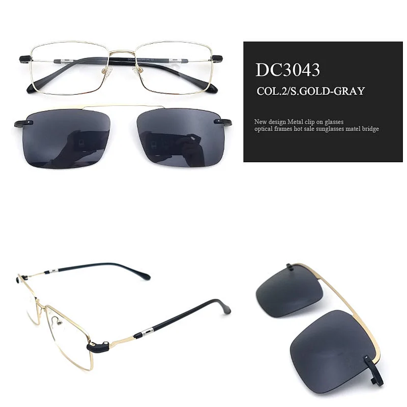 hot selling new italy design optical metal clip on eyeglasses ready stock