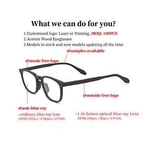 Factory made man woman classic wooden optical acetate glasses eyewear frame
