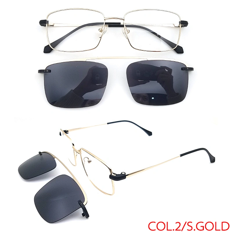 metal eyewear polarized Clip Eyeglasses Frame Clic Magnetic Glasses for driving