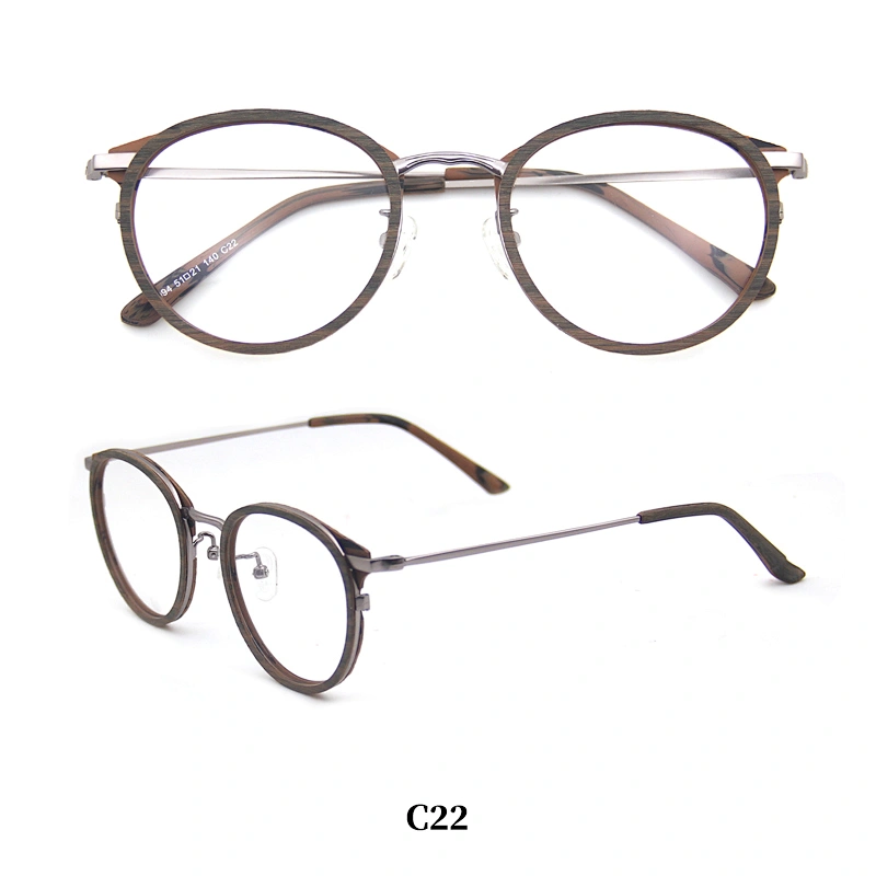 Korean Designed Acetate unisex retro round metal optical frame eye glasses