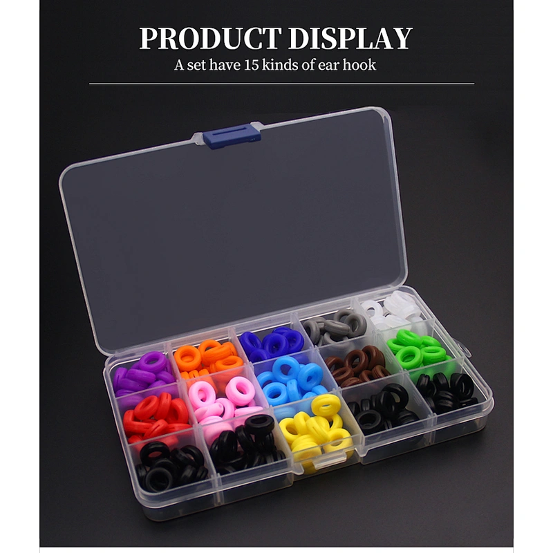 Wholesale colorful outdoor sport anti-slip adjustable safety silicone ear hooks glasses accessories