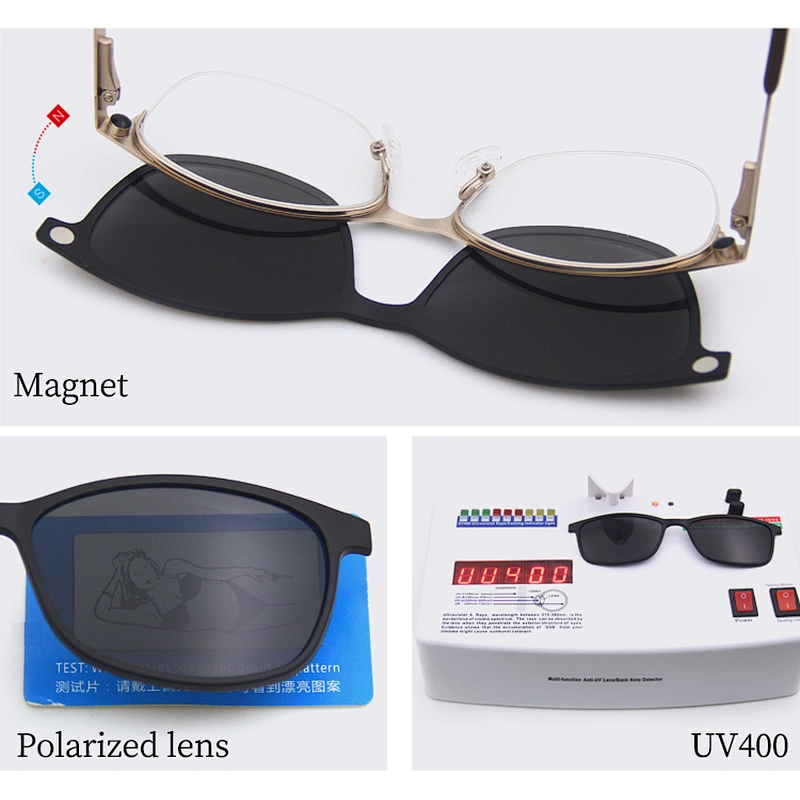 high quality great stock new design tr90 clip-on metal clip on eyeglasses