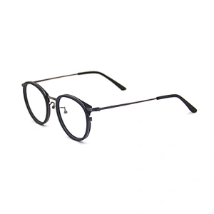 Korean Designed Acetate unisex retro round metal optical frame eye glasses