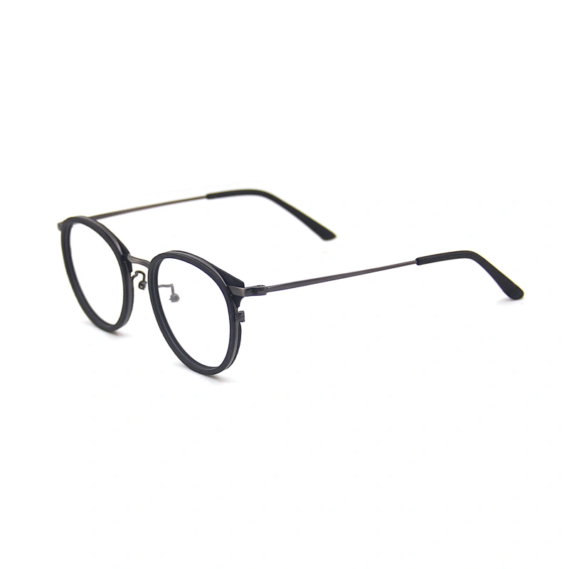 Korean Designed Acetate unisex retro round metal optical frame eye glasses