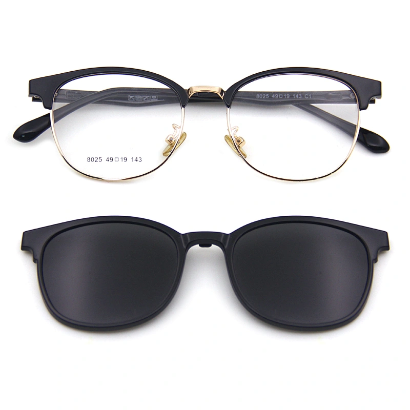 new design metal ultem clip on glasses eyeglasses sunglasses ready stock