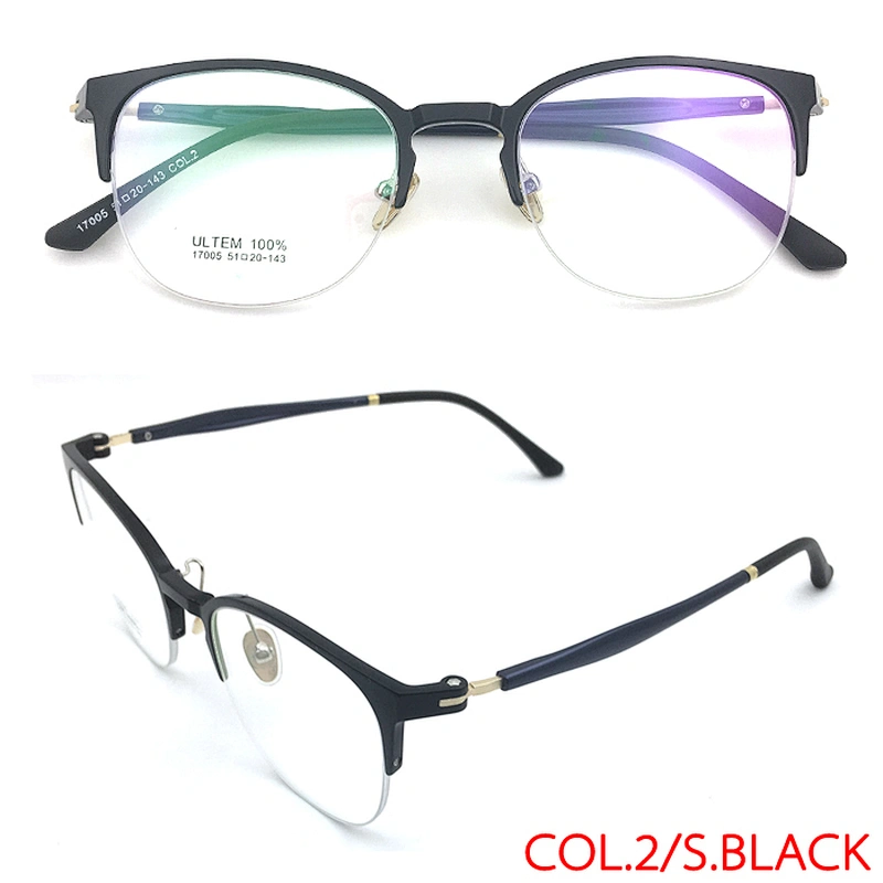 Light Wholesale Tr100 Plastic Men's ultem Colorful Optical Eyeglasses Frame