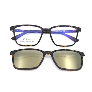 high quality glasses ultem metal clip on optical frame with custom logo