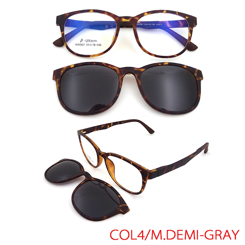high top quality optical eyewear frame ultem tr90 Clip On Sunglasses ready