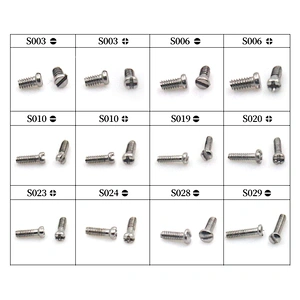Stainless steel micro glasses watch spectacles mobile phone fixing screws nuts screwdriver repair kits tool