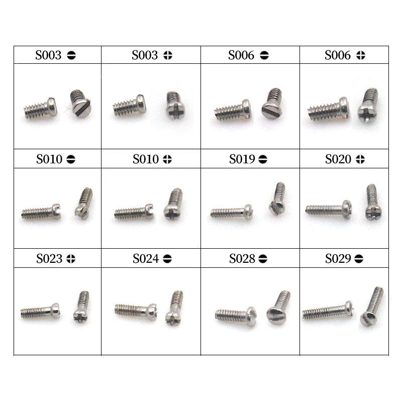 Stainless steel micro glasses watch spectacles mobile phone fixing screws nuts screwdriver repair kits tool