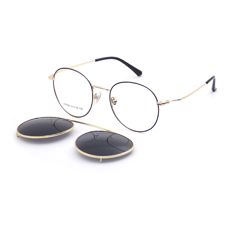 New Metal Small Frame Street Snapshot Men women's clip on sunglasses