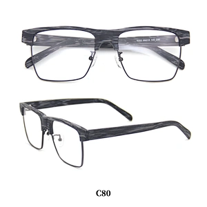 Metal frame big face design acetate optical glasses wholesale