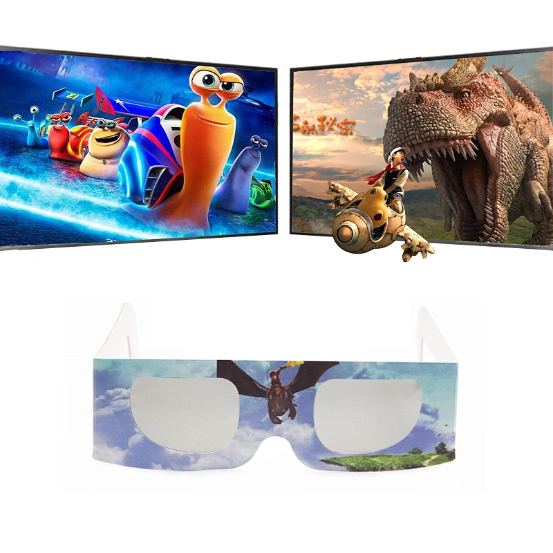 New design hot sale cheap customized color logo 3D paper glasses