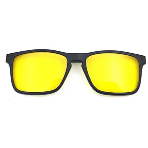 new arrived  ready stock optical frame glasses clip on eyewear with TAC lens