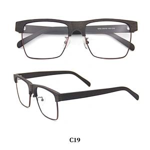 Metal frame big face design acetate optical glasses wholesale