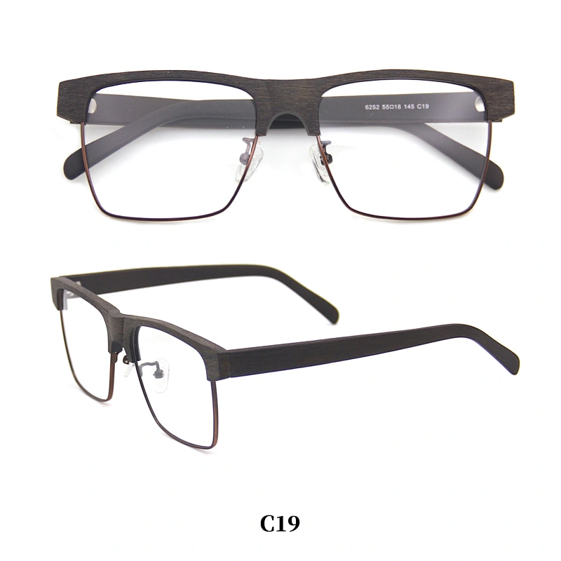Metal frame big face design acetate optical glasses wholesale