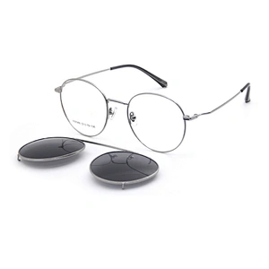 New Metal Small Frame Street Snapshot Men women's clip on sunglasses