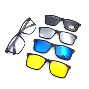 new arrived  ready stock optical frame glasses clip on eyewear with TAC lens