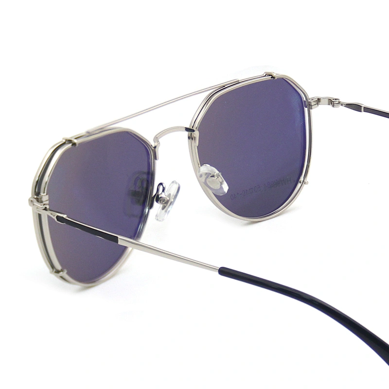 2019 new model ready stock customer logo hot sale stainless steel clip on glasses