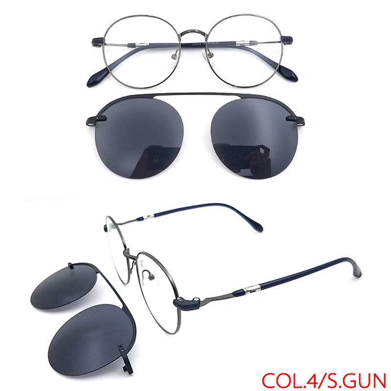 Clip-on Frame Uv400 Polarized Spring Light Nose Metal Clip On Glasses