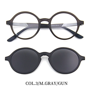 high quality ready stock photochromic eyewear magnetic reading glasses with black cover