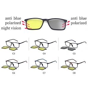 2019 hot sale new model eyewear magnet optical frame with TAC polarized