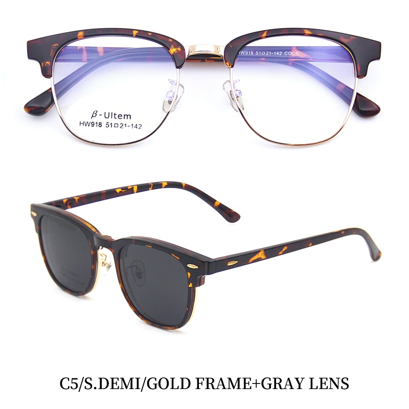 ready high quality ultem metal sunglasses frame clip on eyewear polarized