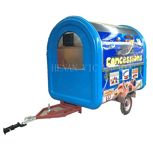 hot sale stainless steel mobile food trailer in stock