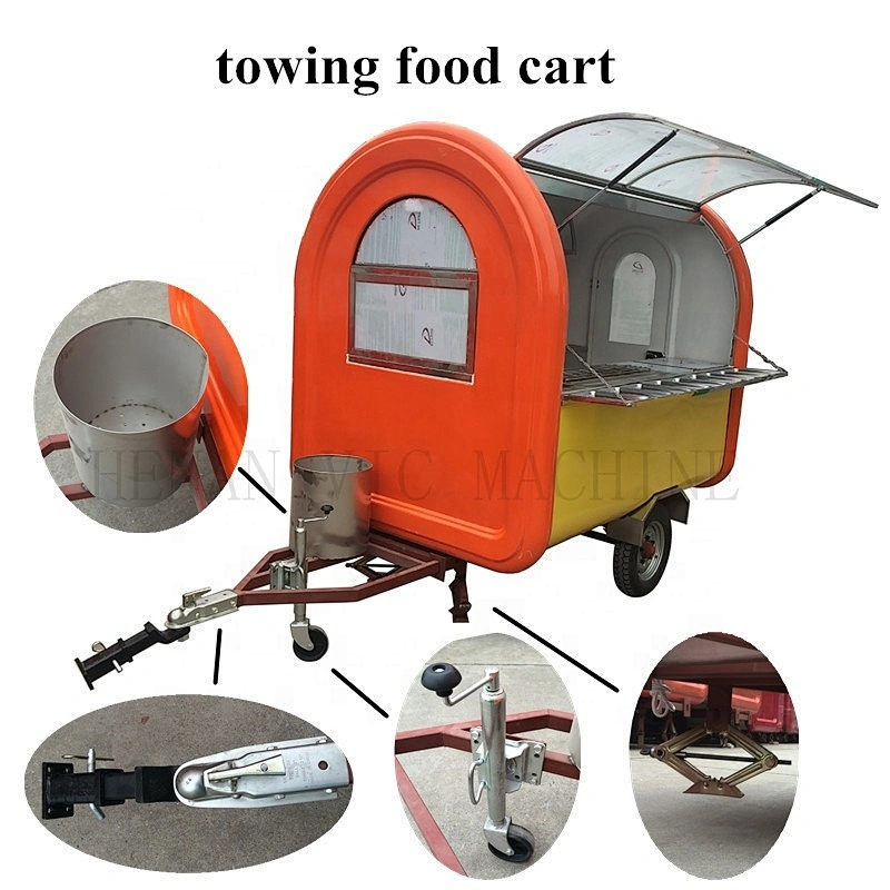 hot sale stainless steel mobile food trailer in stock