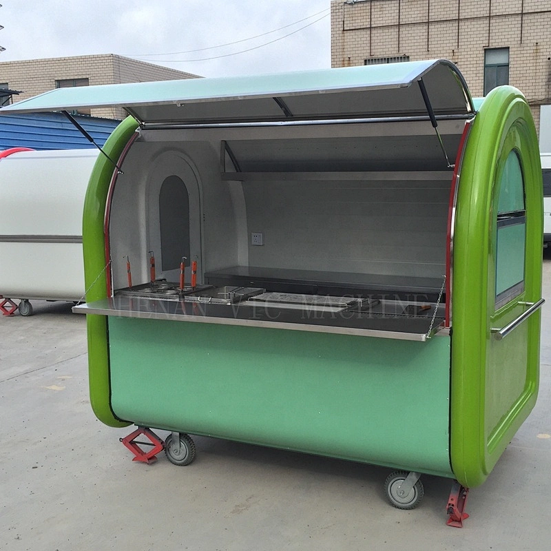 hot sale stainless steel mobile food trailer in stock