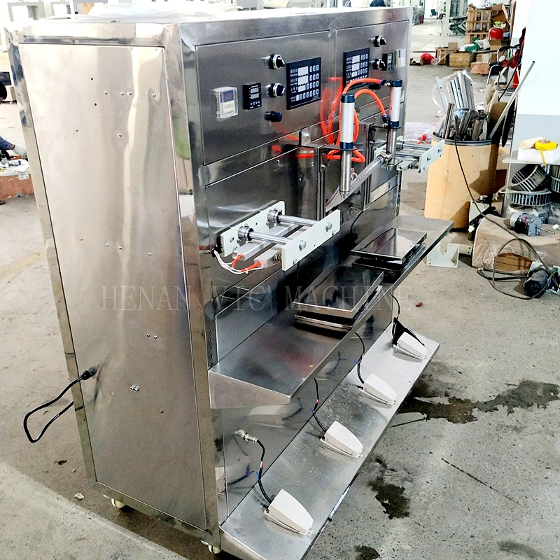 Semi-automatic stainless steel oil filling machine with heat sealer