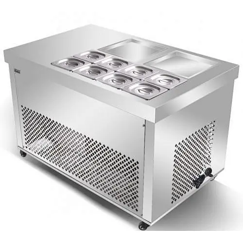 Commercial Round Pan Fried Ice Cream Machine For Sale