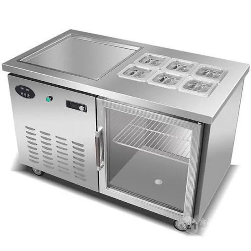 Commercial Round Pan Fried Ice Cream Machine For Sale