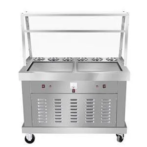 Commercial Round Pan Fried Ice Cream Machine For Sale
