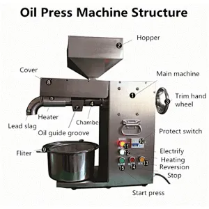 mini home use oil press machine