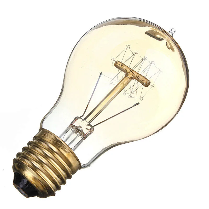 E27 B22 Base Edison Bulb A19 Loop Filament Bulb 25W 40W 60W