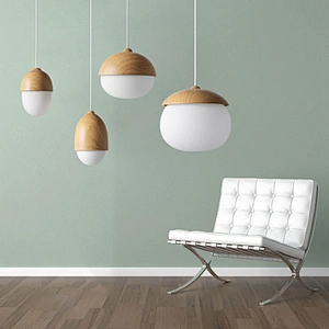 Nordic Style Home Decorative Pendant Light Nut Egg Shaped Bar Cafe Bedroom Pendant Lamp Warm Light Fixture Modern E27