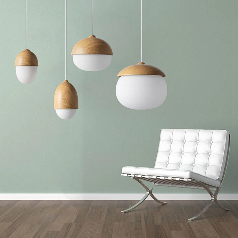 Nordic Style Home Decorative Pendant Light Nut Egg Shaped Bar Cafe Bedroom Pendant Lamp Warm Light Fixture Modern E27