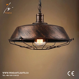 Vintage Industrial Style One-light Pendant With Rich Oil Rubbed Bronze Finish With High Lights