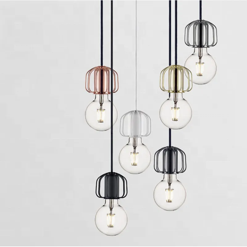 Vintage Pendant Light Metal Cage Pendant Lamp industriral hanglamp Fixture Luminaire lamp
