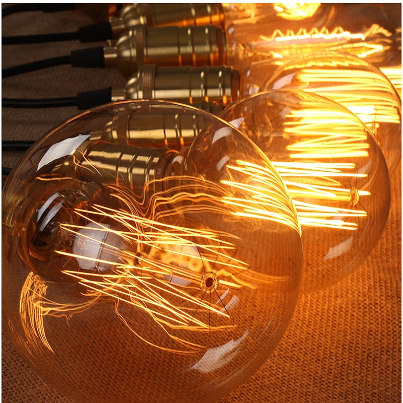 Ampoule Vintage Edison Bulb E27 220V 40W Lamp Bases G80 G125 ST64 G95 Tungsten Decor Retro Filament Luminary Lighting Bulb Light